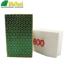 Diatool 2 pcsg #600 гальванические Бриллиантовая рука Полировальная подложка 90 х 55 мм жесткий пены поддержке шлифовальный блок для Мрамор гранит плитка, камень