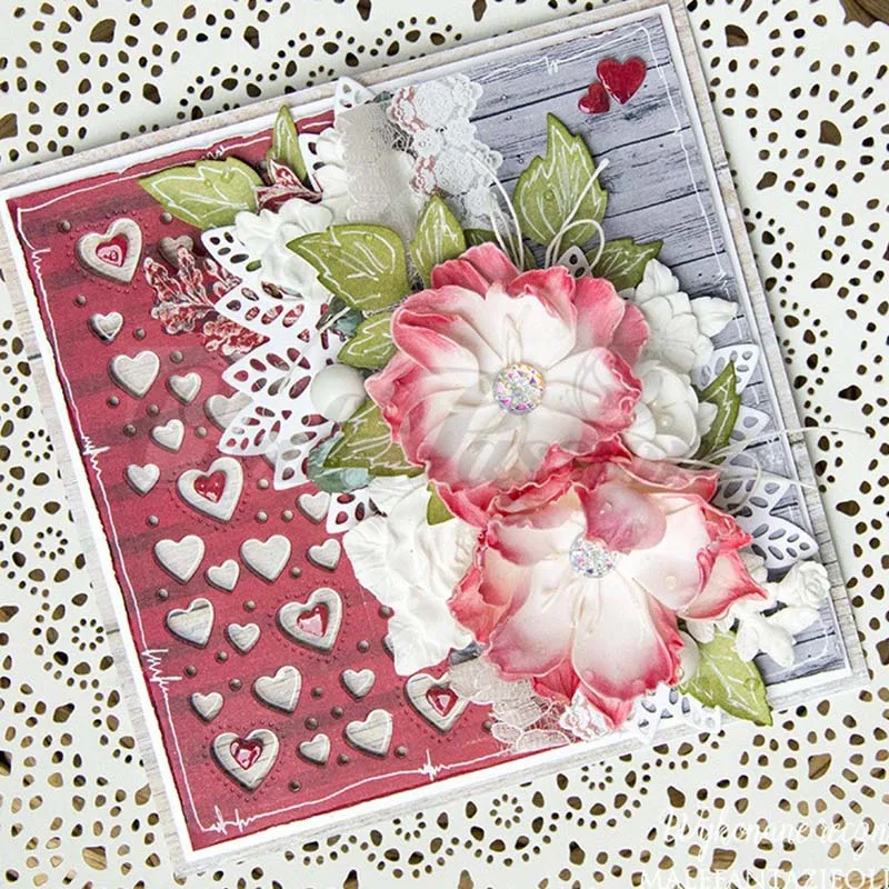 Металлические Вырубные штампы AddyCraft вырезанные с сердцами фон для скрапбукинга