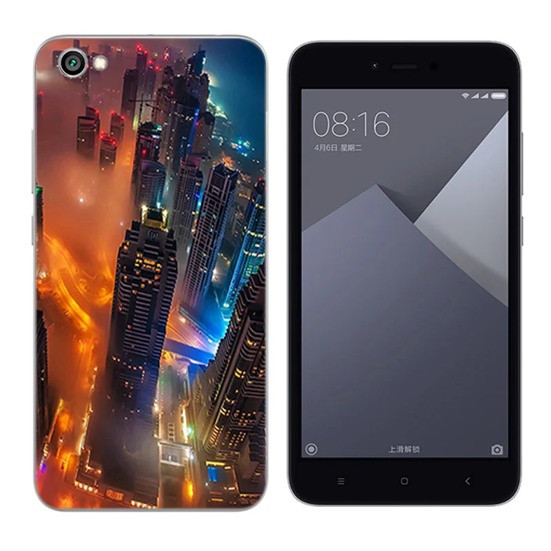 Soft Silicone for Xiaomi Redmi Note 5A Billow Printing Back Phone Cover 5.5 inch Ultrathin Hongmi Capa |