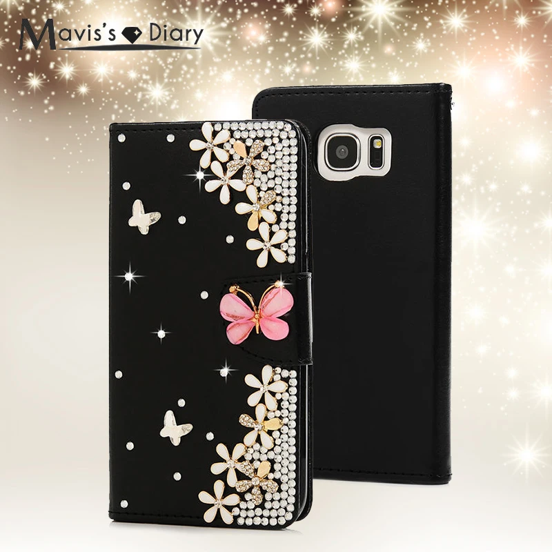 MAVISSDIARY чехол для samsung Galaxy S7 край G935A G935F 5 'ƉD Побрякушки Кристалл бриллиант