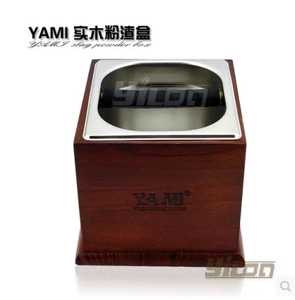 FeiC YAMI Koffie Espresso gronden residu klop doos voor Barista koffiedik container houten doos