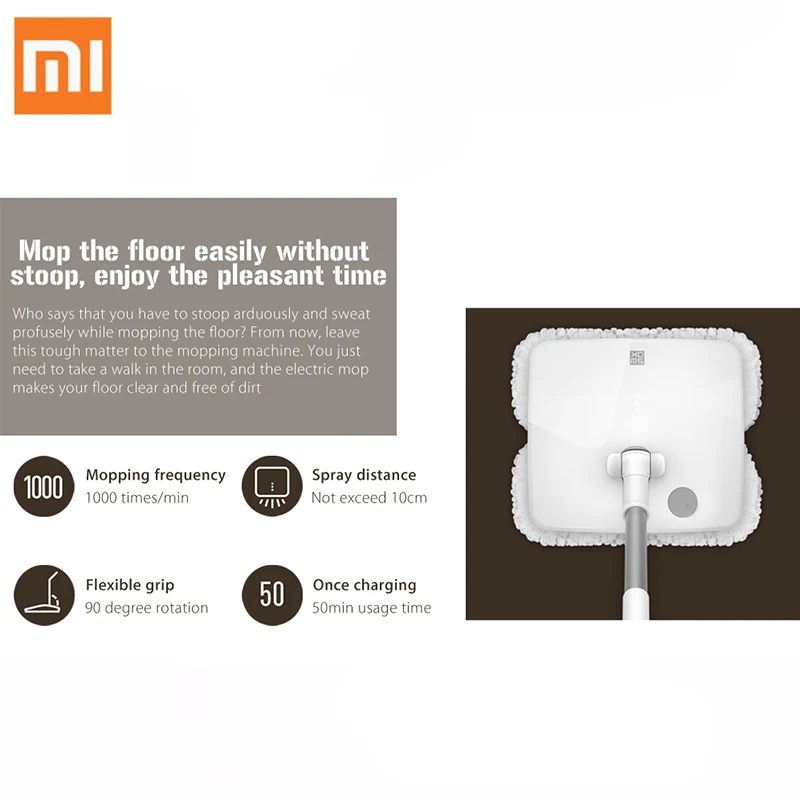 Xiaomi SWDK-D260 Портативная Электрическая Швабра для пола Беспроводная Mijia мойщик