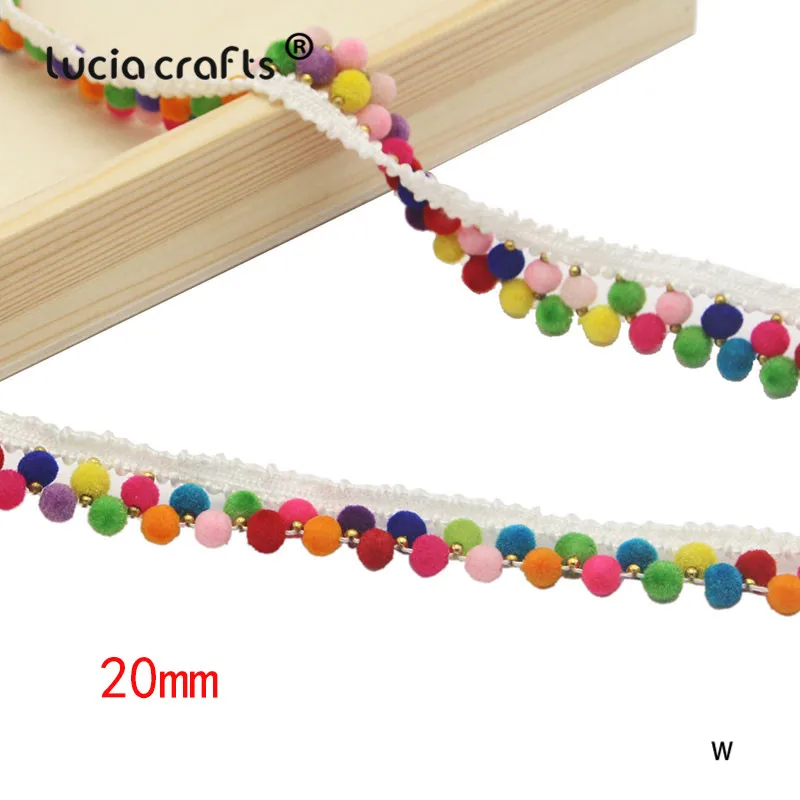 Style 9 20mm Lucia crafts 1 год/лот кисточка кружевная лента помпон Отделка Ткань для самостоятельного пошива одежды обувь мешок подарок ремесла материалы аксессуары N0302 - Цвет: Style 9 20mm