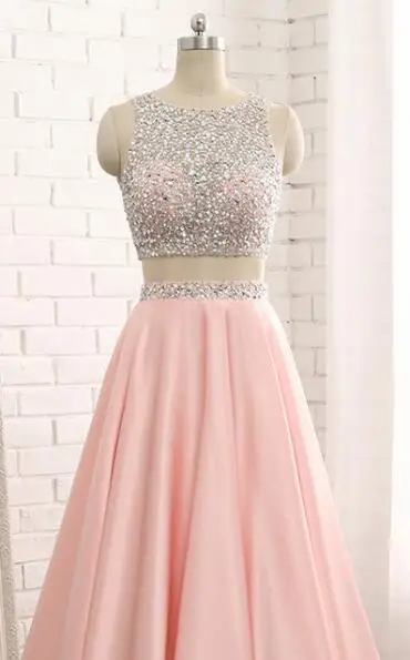 Picture color Ruby Bridal vestido de festa длинные трапециевидные розовые платья для выпускного из сатина с бисером роскошные ремни из двух частей вечернее платье P1210 - Цвет: Picture color