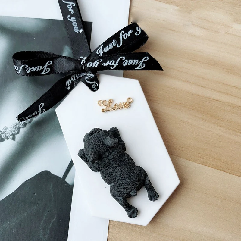 Безопасный DIY воск для ароматерапии, силиконовая форма, милый 3D Кот коки, бульдог, форма для мыла, свечи, пластырь, поделки из глины