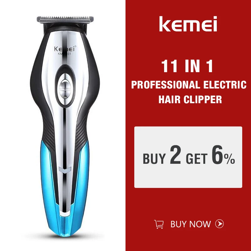 Kemei KM 5031 11 в 1 Бритва для бороды профессиональные электробритвы перезаряжаемая