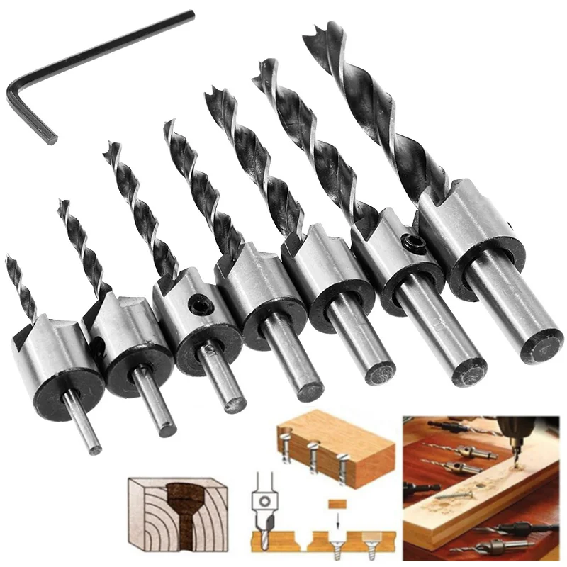Vastar набор сверл для по дереву 3 10 мм|drill bit hss|drill reamerflute countersink drill |
