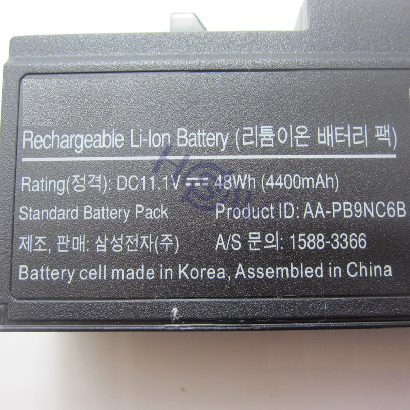 HSW laptop battery 48WH For Samsung AA-PB9NC5B AA-PB9NC6B AA-PB9NC6W AA-PB9NS6B AA-PL9NC2B AA-PL9NC6W R728 R730 R780 | Компьютеры и