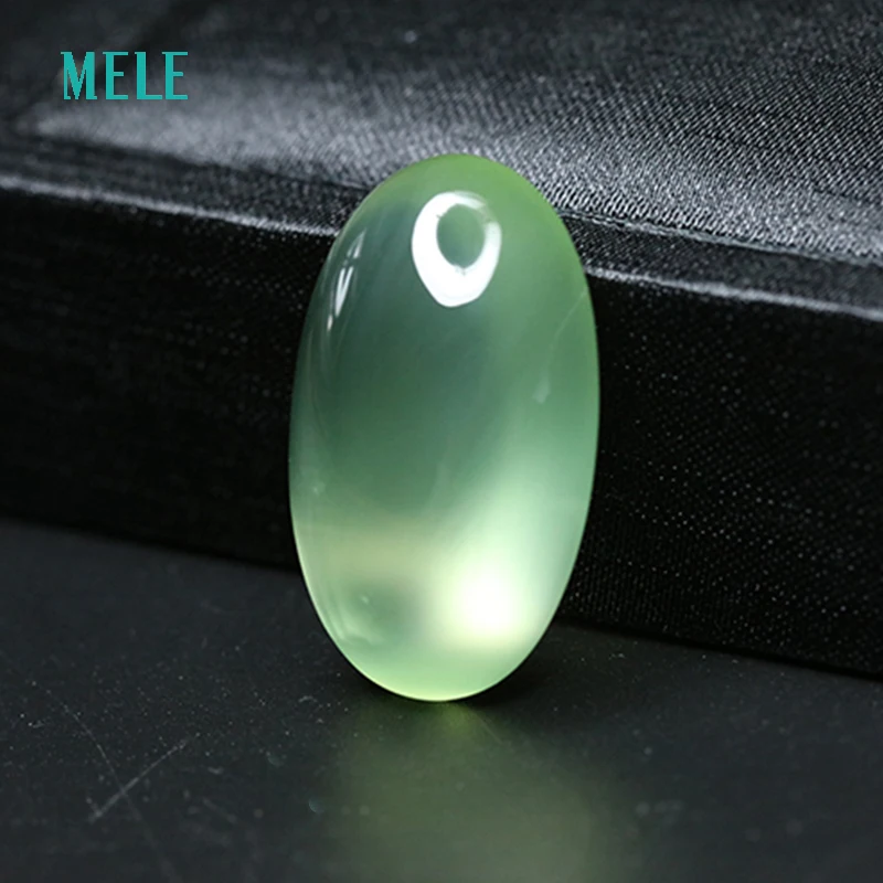 Top quality Australia natural prehnite for jewelry making Oval cut 28X11.7X11.3mm 41.8ct loose gemstone use luxury | Украшения и