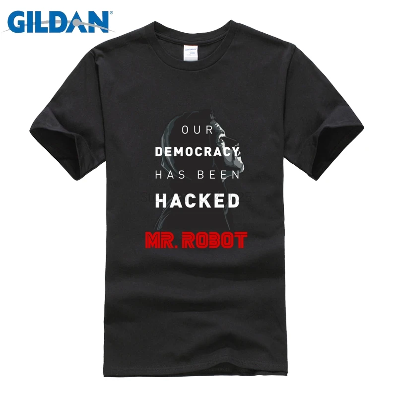 Футболка Gildan Homme с принтом Cool Mr Robot наша футболка для мужчин забавная | Мужская