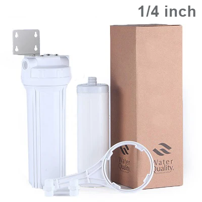 white 2 Warter фильтр части бутылки фильтра для воды 10 ВКН 1/4 или 1/2 дюйма с PPF осадочный разъем очиститель воды RO обратного осмоса - Цвет: white 2