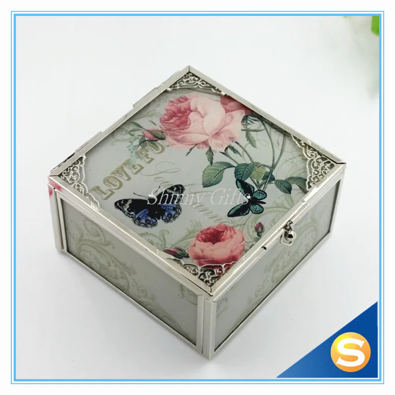 Modern Fashion Style Glass Jewelry Box Trinket | Дом и сад