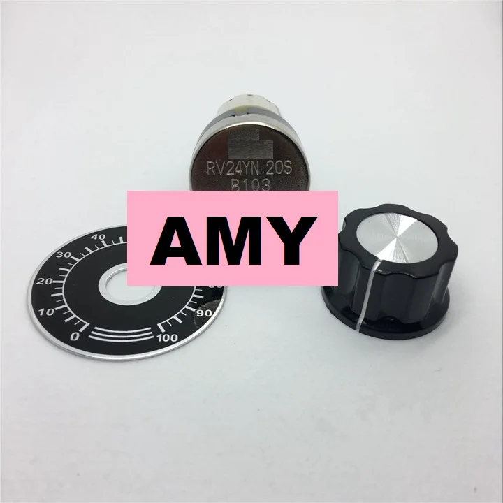 5 шт./лот RV24 RV24YN20S 5K шляпа шкала лист потенциометра | Электронные компоненты и