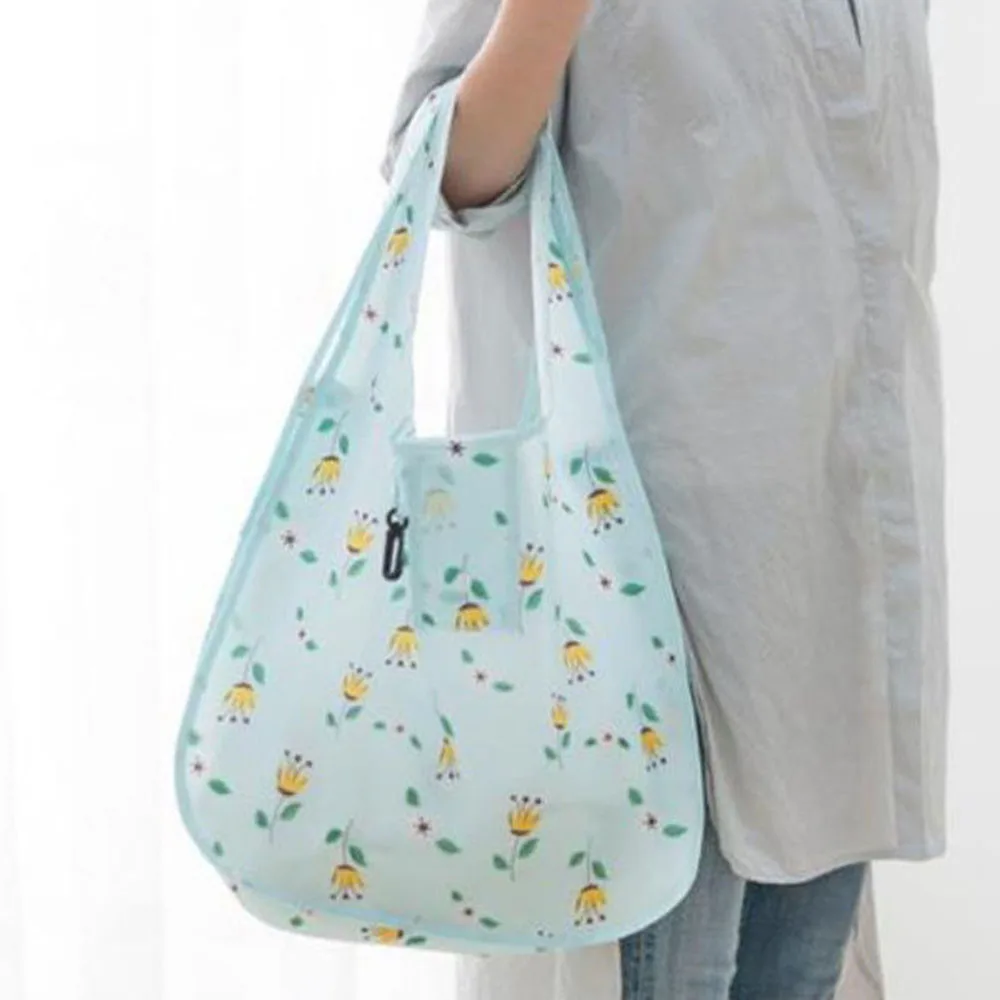 

4 style Waterproof Folding Shopping Bag Eco Foldable Reusable Shoulder Handbag Hot Creative environmental storage bag