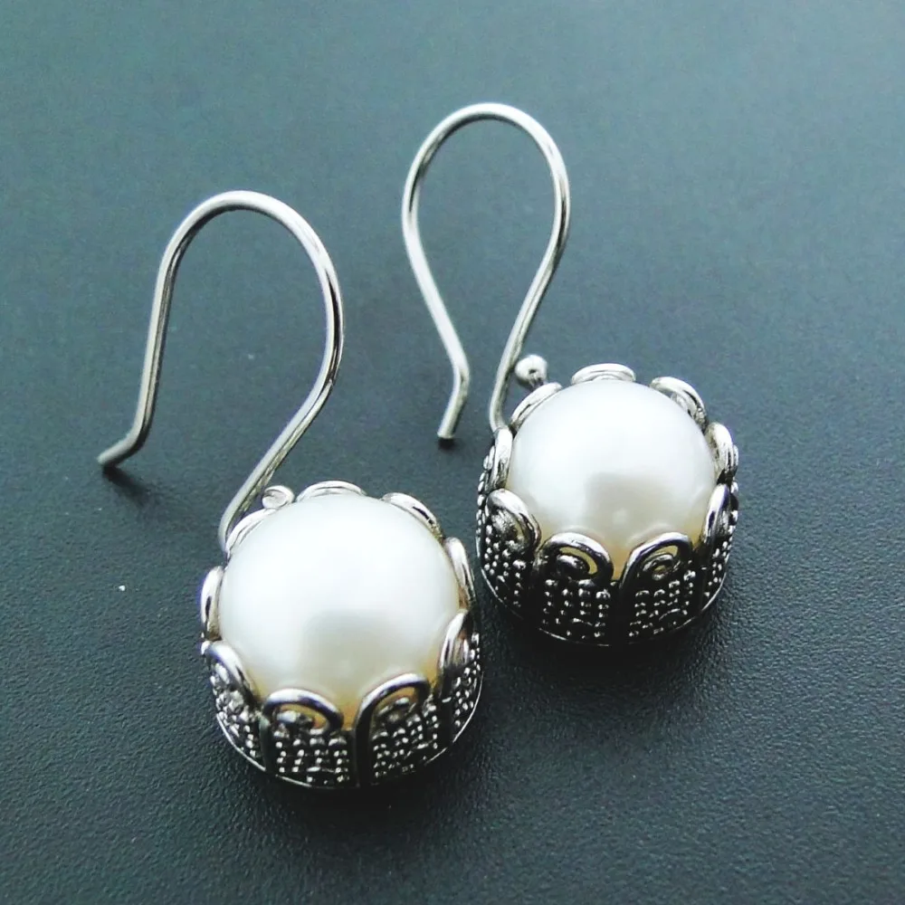 New Personality Crystal Earrings Quality Wild Rhinestones Freshwater Pearl Drop For Women 925 Sterling Silver Earring | Украшения и