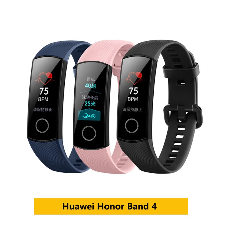 Оригинальный Смарт браслет Huawei Honor Band 4 2018 Новинка 0 95 ''цветной Amoled сенсорный