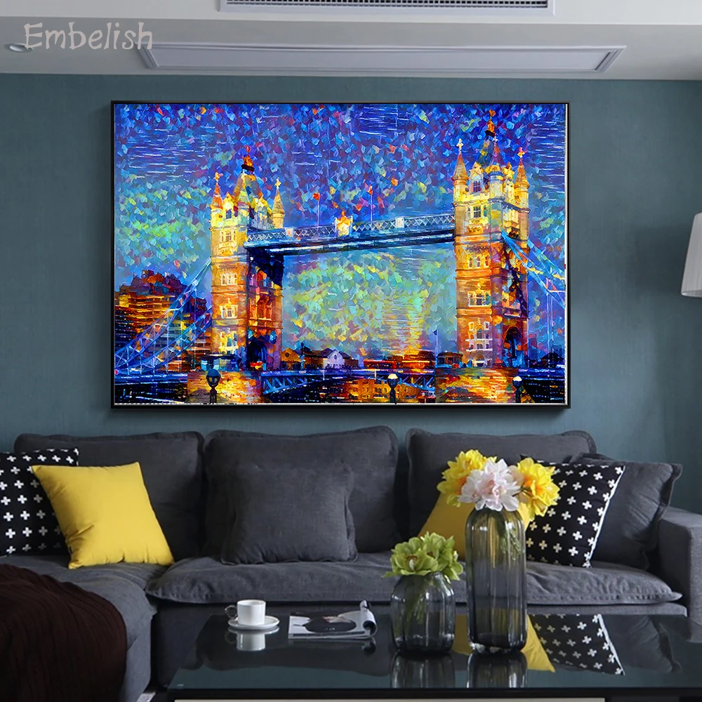 Embelish 1 шт. хит продаж башня мост Лондон Англия здание настенное искусство