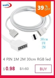 100 шт. 4 Pin гамма разъем адаптера иглы Мужской Двойной 4pin светодио дный 5050 RGB полосы