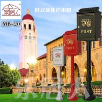 hot sale vertical mailbox mail box aluminium alloy upright metal post letters box country mailbox garden outdoor supply