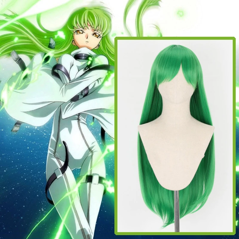 Аниме Комикс код Geass: Lelouch of the Rebellion косплей парик CC Косплей парики длинный зеленый