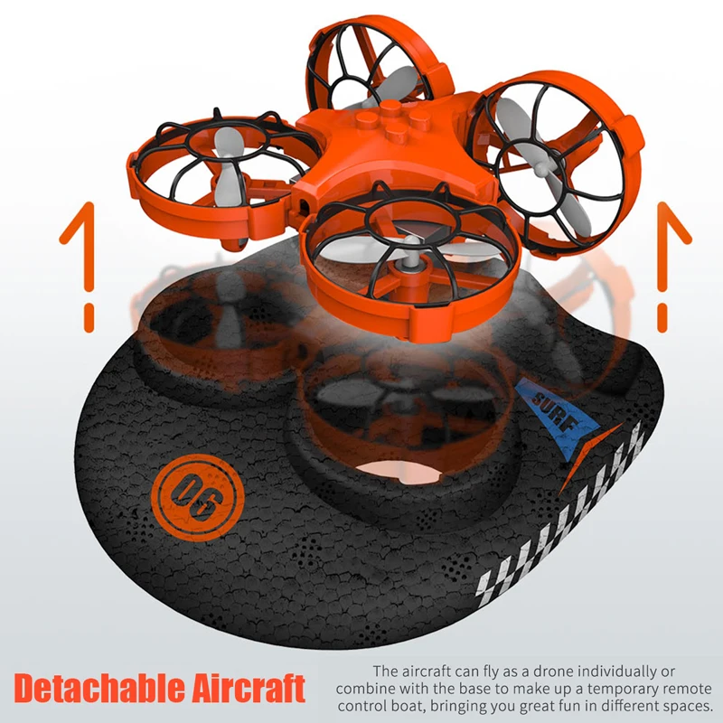 Eachine E016F 3-в-1 ЕНП Летающий воздушный лодка Land режим вождения Съемный один ключ возврата RC Квадрокоптер RTF