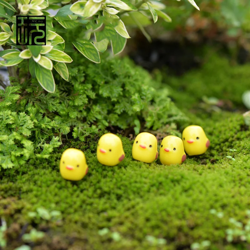 4 шт./партия желтый утенок и цыплята микро ландшафтное украшение сказочные