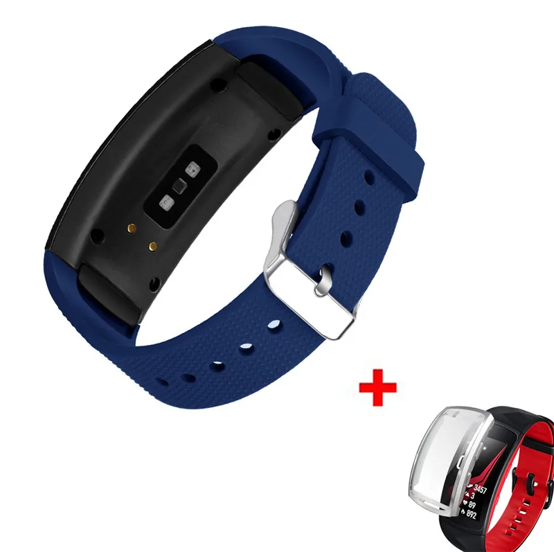 Color6 2 в 1 сменные браслеты для samsung gear Fit 2 Pro Band силиконовый ремешок для часов+ чехол для samsung Fit 2 SM-R360 ремешок - Цвет: Color6