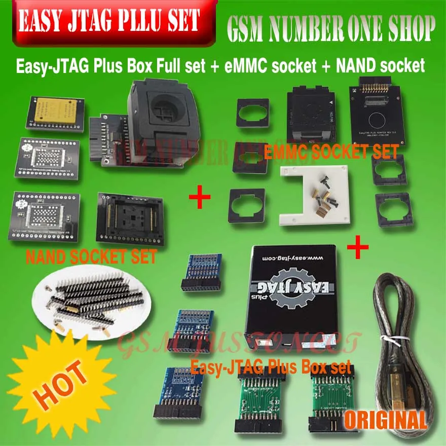 Новая версия полный комплект Easy Jtag plus box + EMMC socket NAND socket|Детали устройств связи| |