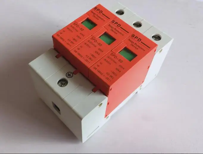 SPD Din-рейка стабилизатор напряжения power 3P молниеотвод бытовой 220 В 10-20KA 20-40KA 30-60KA