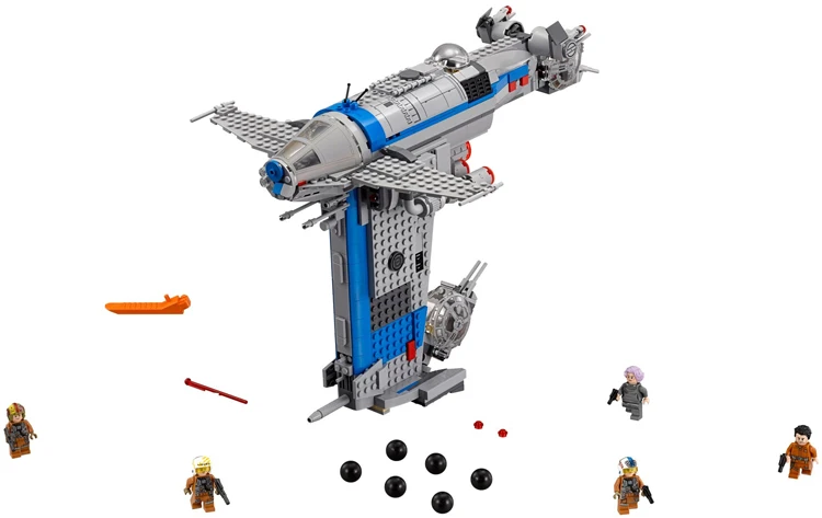 Пилот сопротивления совместимый с Lepining Starwars 75188 873Pc последние джедаи