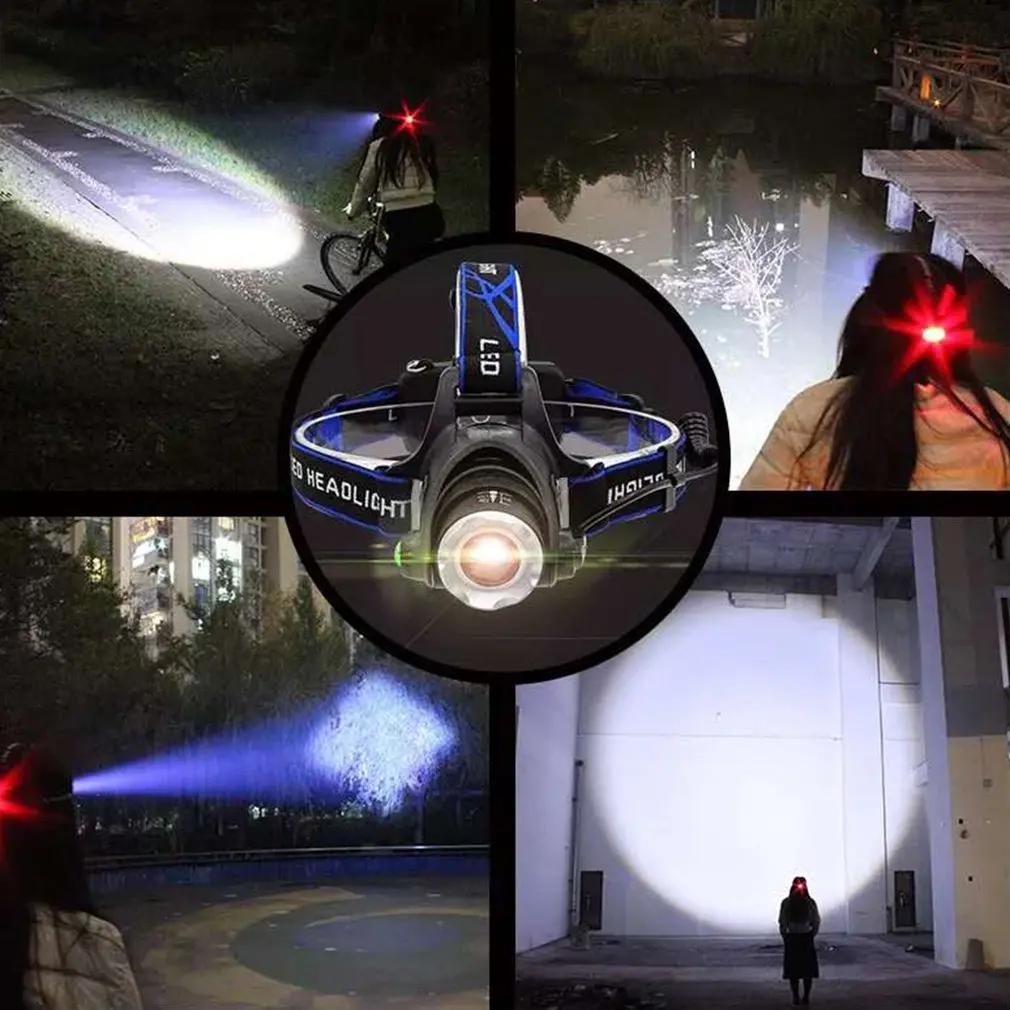 LED Headlamp 21000LM Rechargeable Li-Ion Headlight Head Torch Camping Outdoor | Лампы и освещение