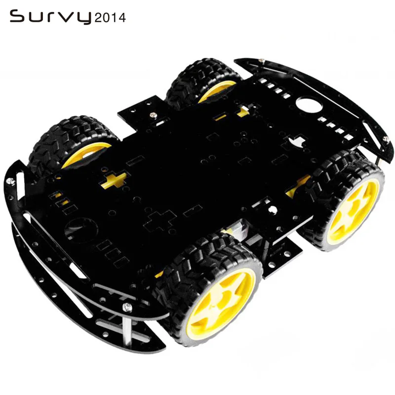 Бесплатная доставка 4WD Smart Robot комплекты шасси автомобиля для arduino с датчиком