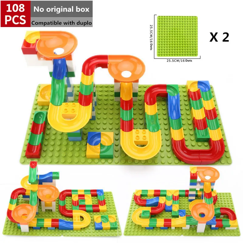 Toys for Baby Big Size Diy Building Blocks Marble Race Run Maze Ball Track Funnel Slide Bricks | Игрушки и хобби