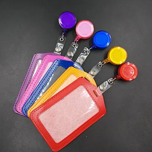 10 шт./упаковка разноцветные вертикальные значки|badge card holder|id badge holderid |