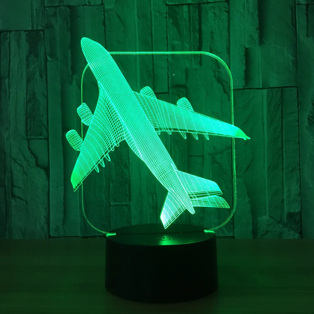 Реактивный самолет военный Fly на землю самолета вертолета 3D светодиодный