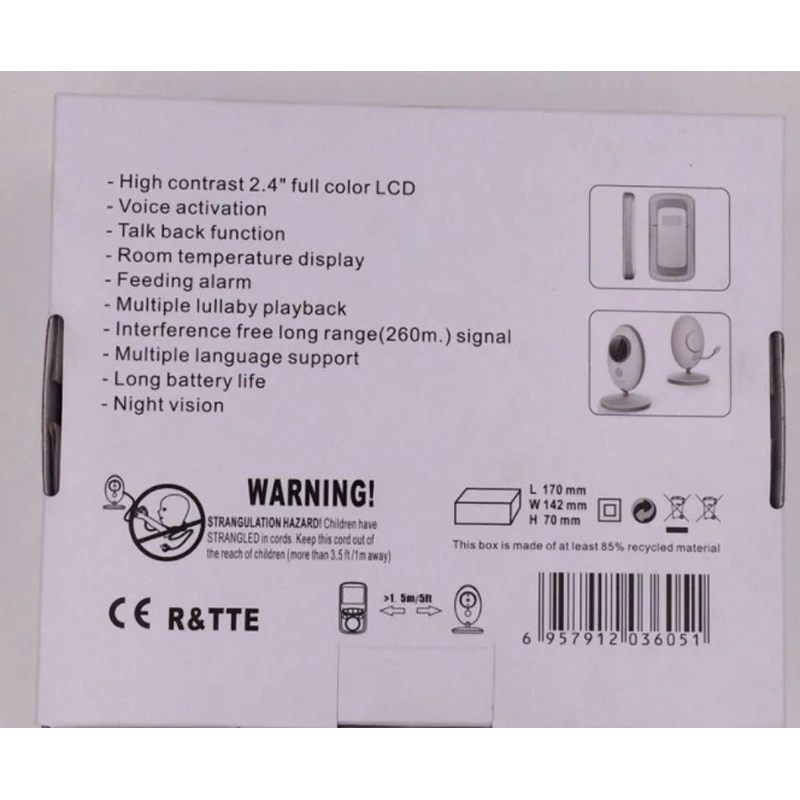 2 4 &quotБеспроводной Детский Монитор няня безопасность камера с способами