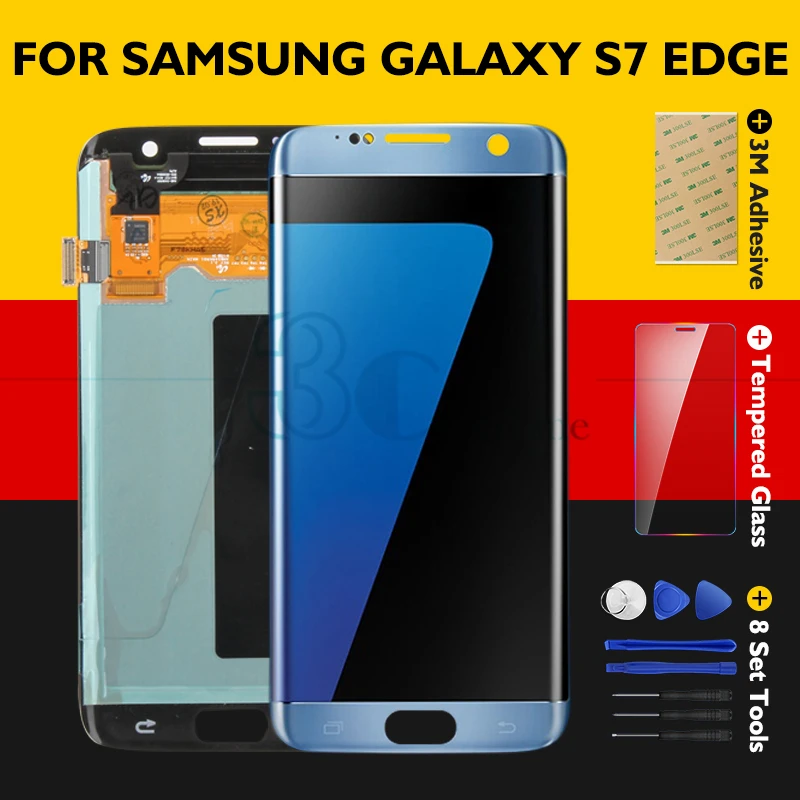Для Samsung Galaxy S7 edge сенсорный экран ЖК-дисплей дигитайзер сборка Замена для G935F