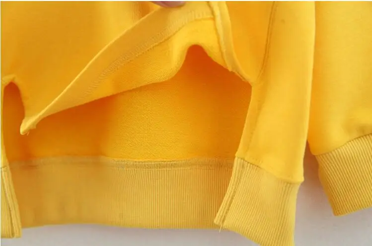 Модные детские свитшоты для девочек Осенняя однотонная Милая Детская толстовка