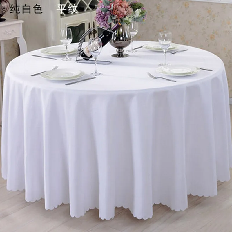 White WedFavor 10 шт. полиэстер скатерти для круглых столов свадебные скатерти Банкетный обеденный стол чехлы для отеля вечерние украшения события - Цвет: White