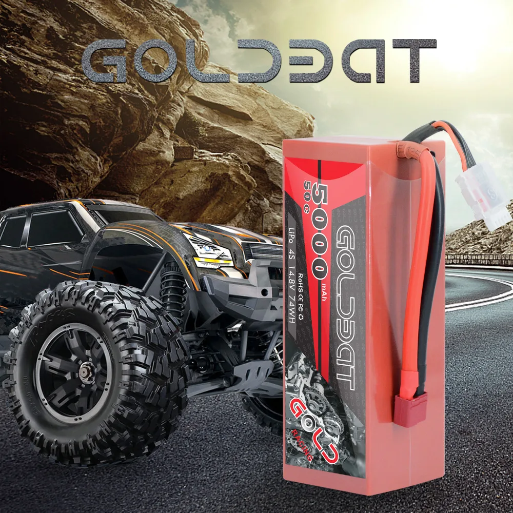 2 единицы GOLDBAT 5000mAh 14,8 V LiPo батарея для RC батарея lipo 4S 50C с Deans T& XT60 Разъем для RC Buggy Crawler Monster Truck
