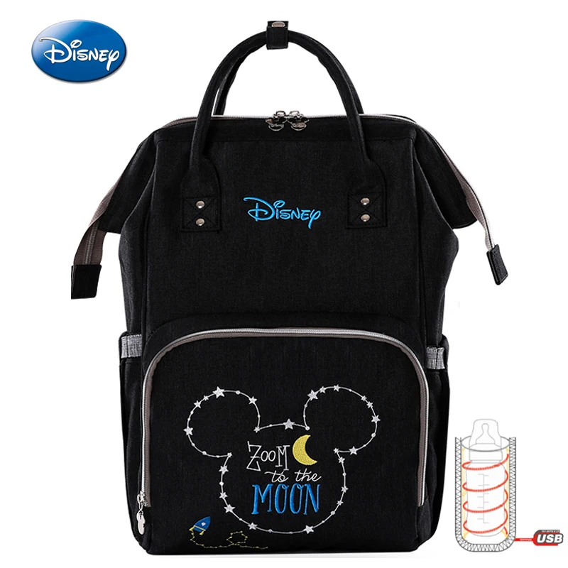 Disney Oxford USB термоизоляционная сумка водонепроницаемый рюкзак для мам вместительные сумки для детских бутылочек для кормления дорожные сумки для хранения