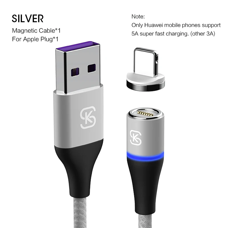 Золотой Магнитные телефонные кабели для micro usb type c для iphone huawei Mobile 5A 3A супер быстрая зарядка QC 4,0 3 в 1 SIKAI Reversible - Цвет: Золотой
