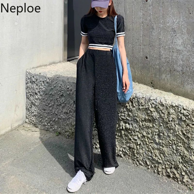 Летние шелковые футболки с коротким рукавом и о образной горловиной nesloe