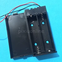 j420y black plastic battery junction box contain 2 18650 battery with switch wire voltage 7 4v model circuit toys