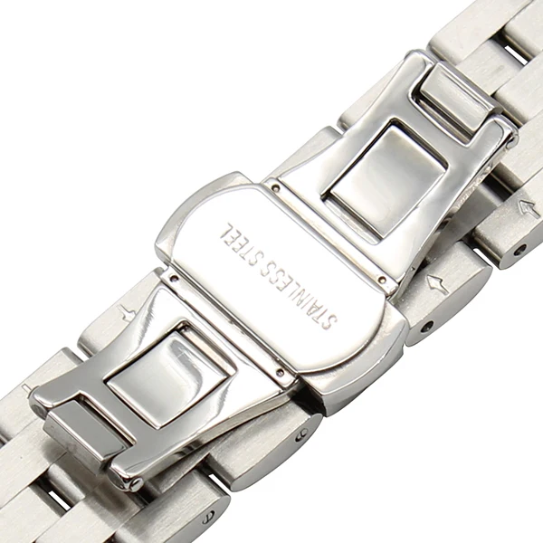 Изогнутый конец из нержавеющей стали ремешок для часов 18 20 22 24 для Seiko Citizen Casio ремешок Бабочка Пряжка браслет на запястье
