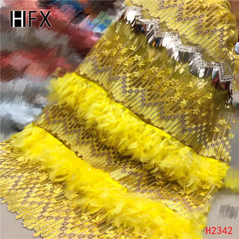 HFX французская кружевная ткань Роскошная бархатная ткань с кружевом и камнями африканская Тюлевая Сетка кружевная ткань нигерийские Свадебные платья F2342