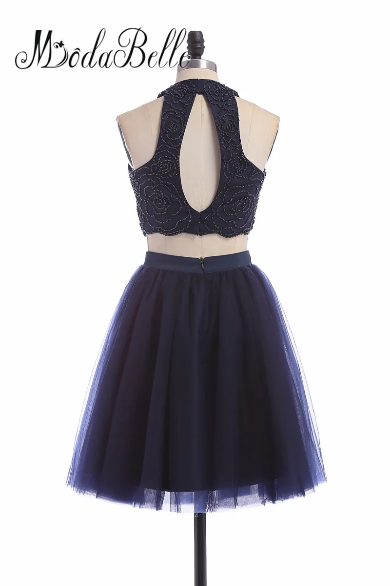 Modabelle/Новинка темно-синее ТРАПЕЦИЕВИДНОЕ мини-платье для выпускного вечера с