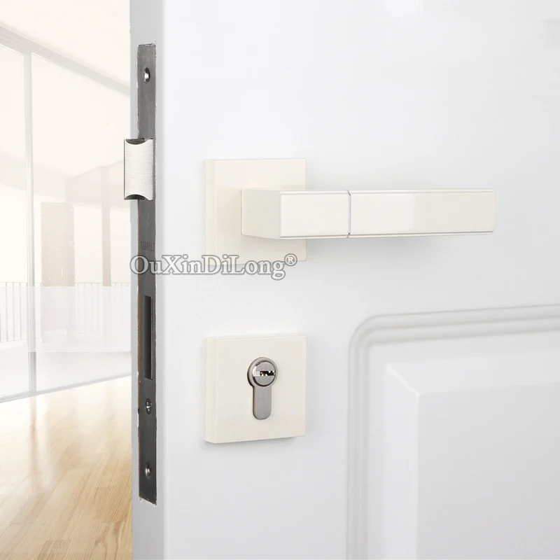 Prachtige Ontwerp Europese Insteekslot Deurslot Set Koperen Binnendeur Lever Lock Voor Woonkamer Slaapkamer Badkamer 7 Kleuren 40 Off