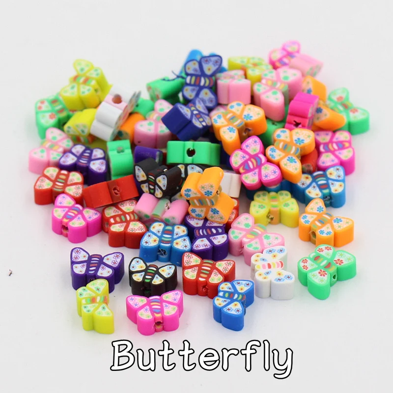 Смешанные заказы 50 шт./упак.) Fimo игровое тесто бусины фруктов, животных, квадратная форма Полимерная глина Spacer Бусины для браслетов или бус своими руками аксессуары
