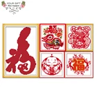 JoySunday Z275Z311Z381Z407Z446 Счастливый кролик, Бог богатства, кукла с бумажной огранкой, Китай, новогодняя картина, домашний декор, вышивка крестиком